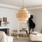Lirevra Glass Chandelier-Moonnatur