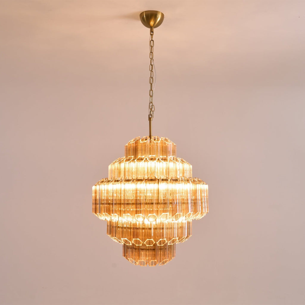 Lirevra Glass Chandelier-Moonnatur