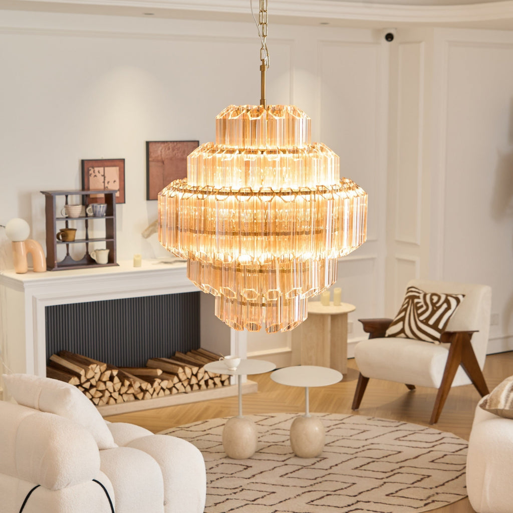 Lirevra Glass Chandelier-Moonnatur