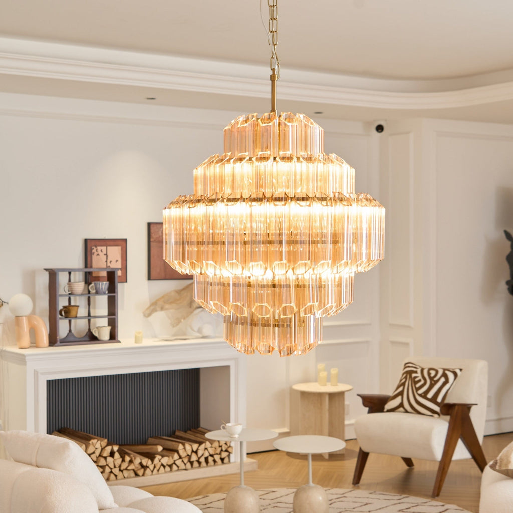 Lirevra Glass Chandelier-Moonnatur