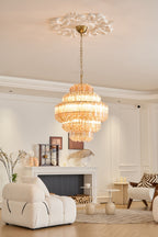 Lirevra Glass Chandelier-Moonnatur