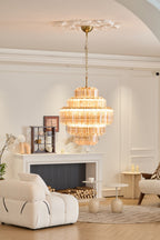 Lirevra Glass Chandelier-Moonnatur