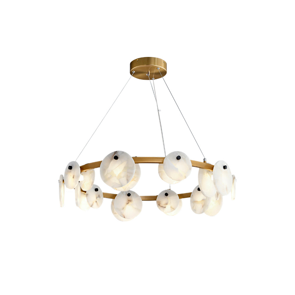 Selvenaelle Alabaster Chandelier-Moonnatur