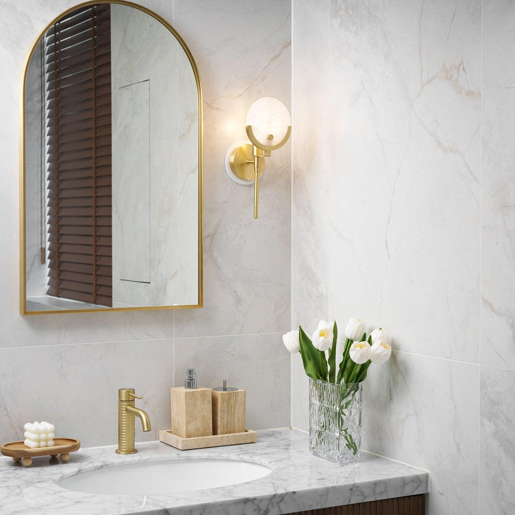 Savenara Alabaster Wall Light-Moonnatur