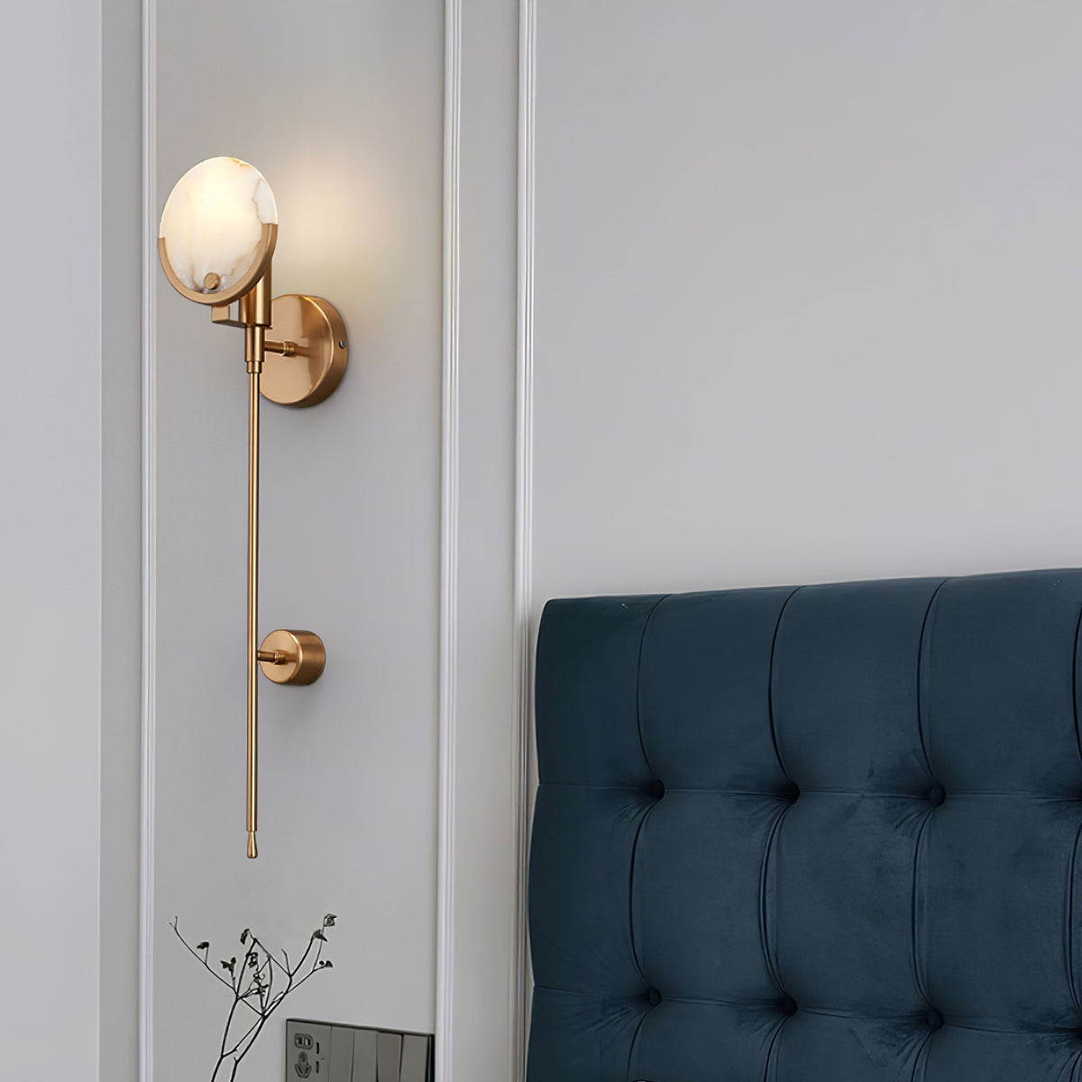 Veyrenonna Alabaster Wall Light-Moonnatur