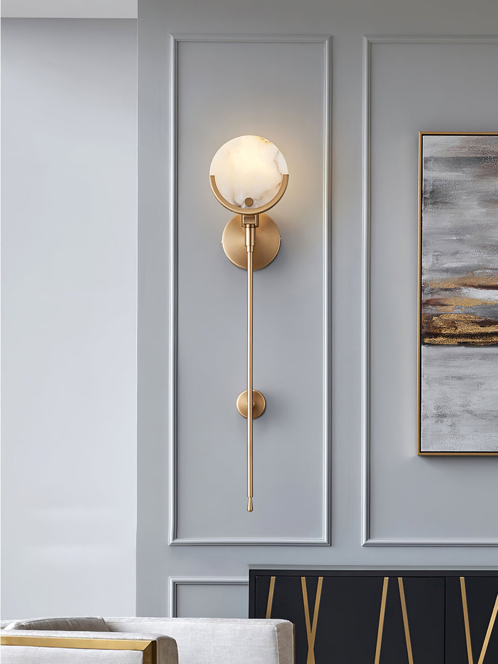 Savenara Alabaster Wall Light-Moonnatur