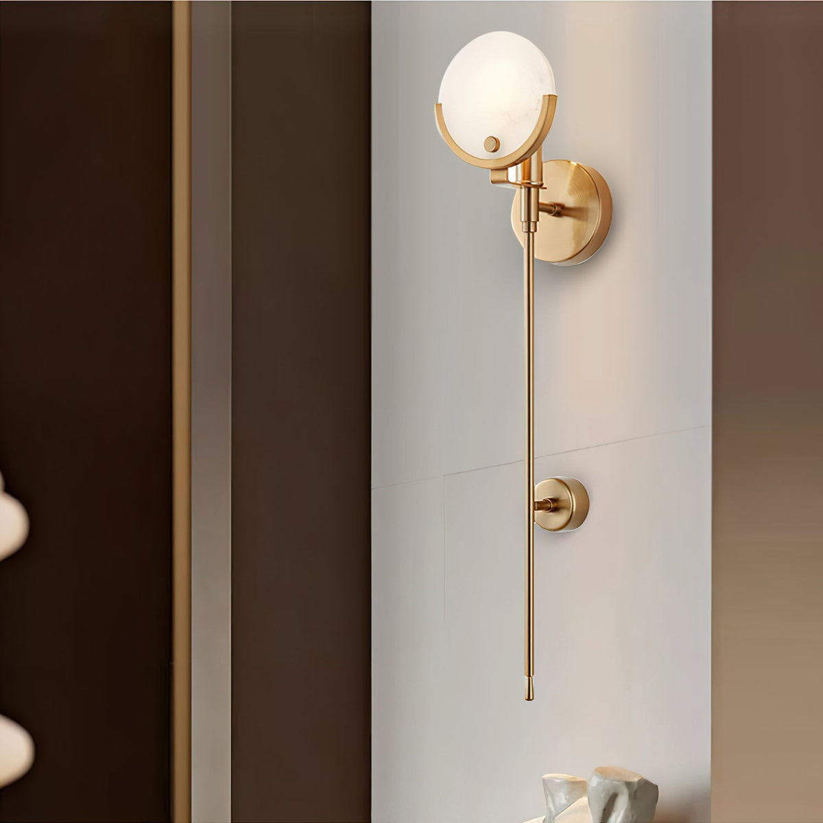 Veyrenonna Alabaster Wall Light-Moonnatur