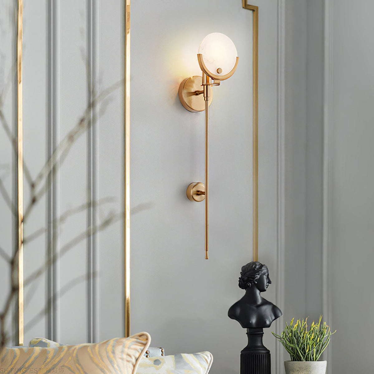 Veyrenonna Alabaster Wall Light-Moonnatur