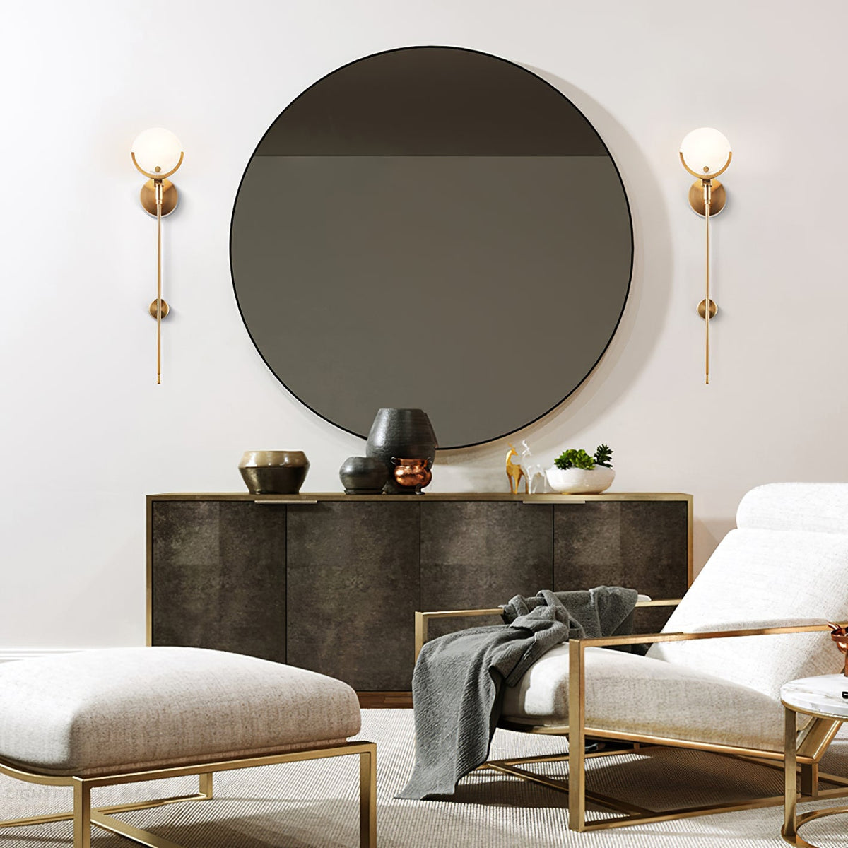 Fenrenaelle Alabaster Wall Light-Moonnatur
