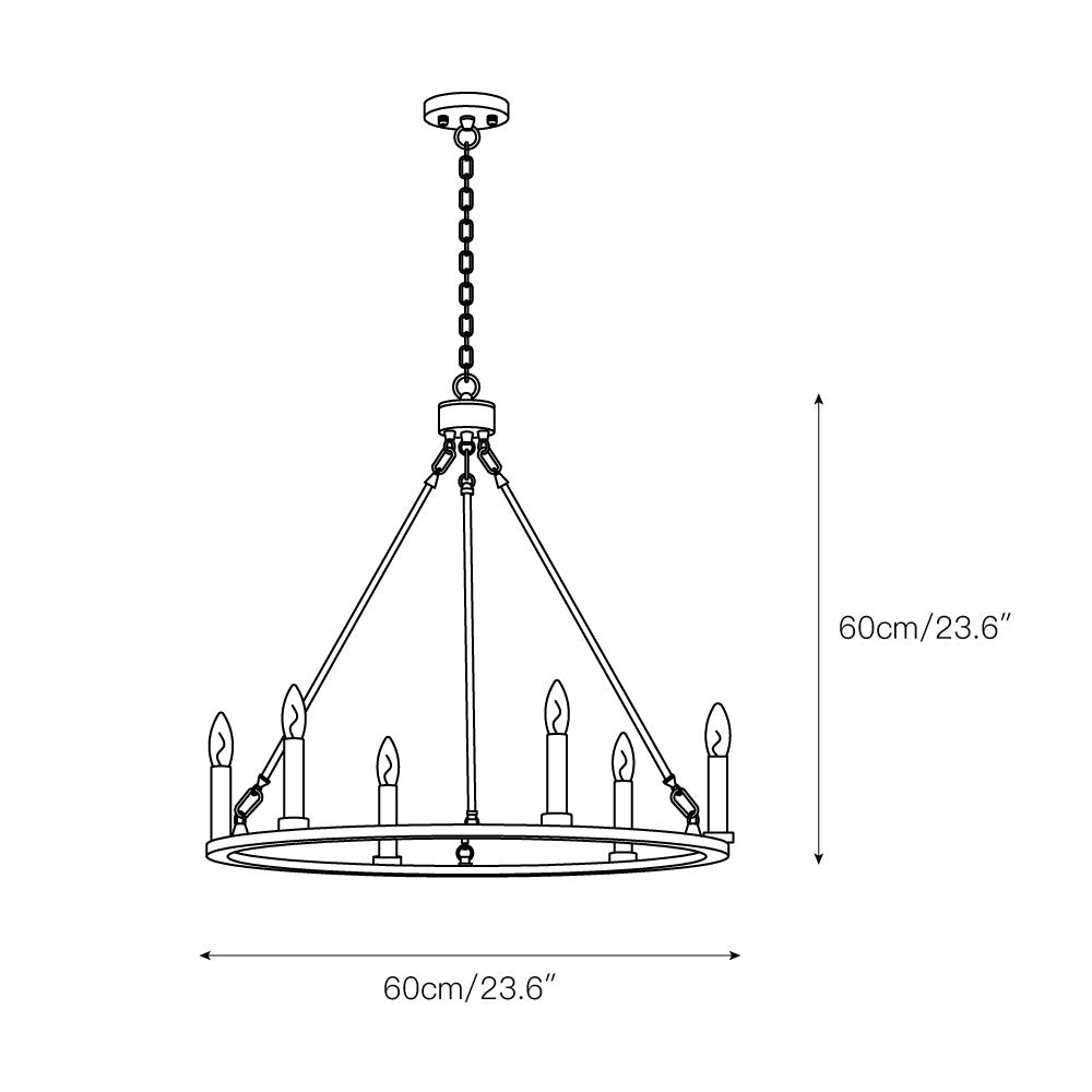 Rovenelis Iron Chandelier-Moonnatur