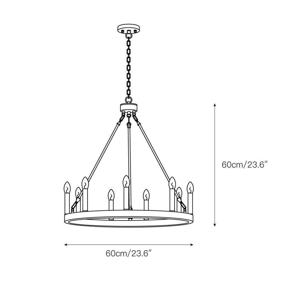 Rovenelis Iron Chandelier-Moonnatur