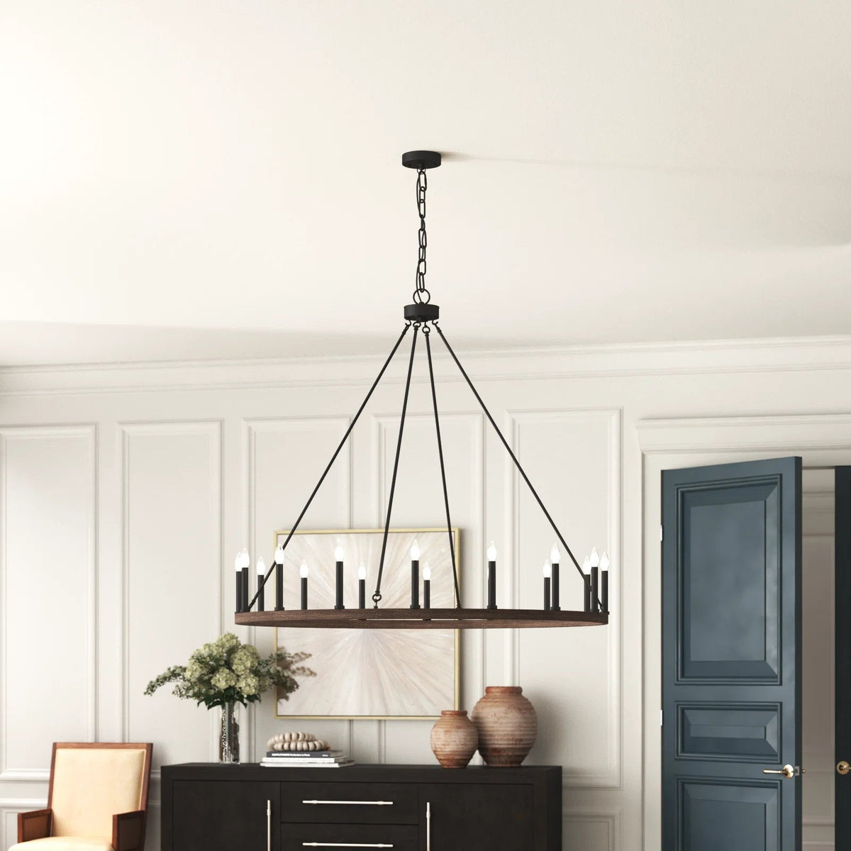 Rovenelis Iron Chandelier-Moonnatur