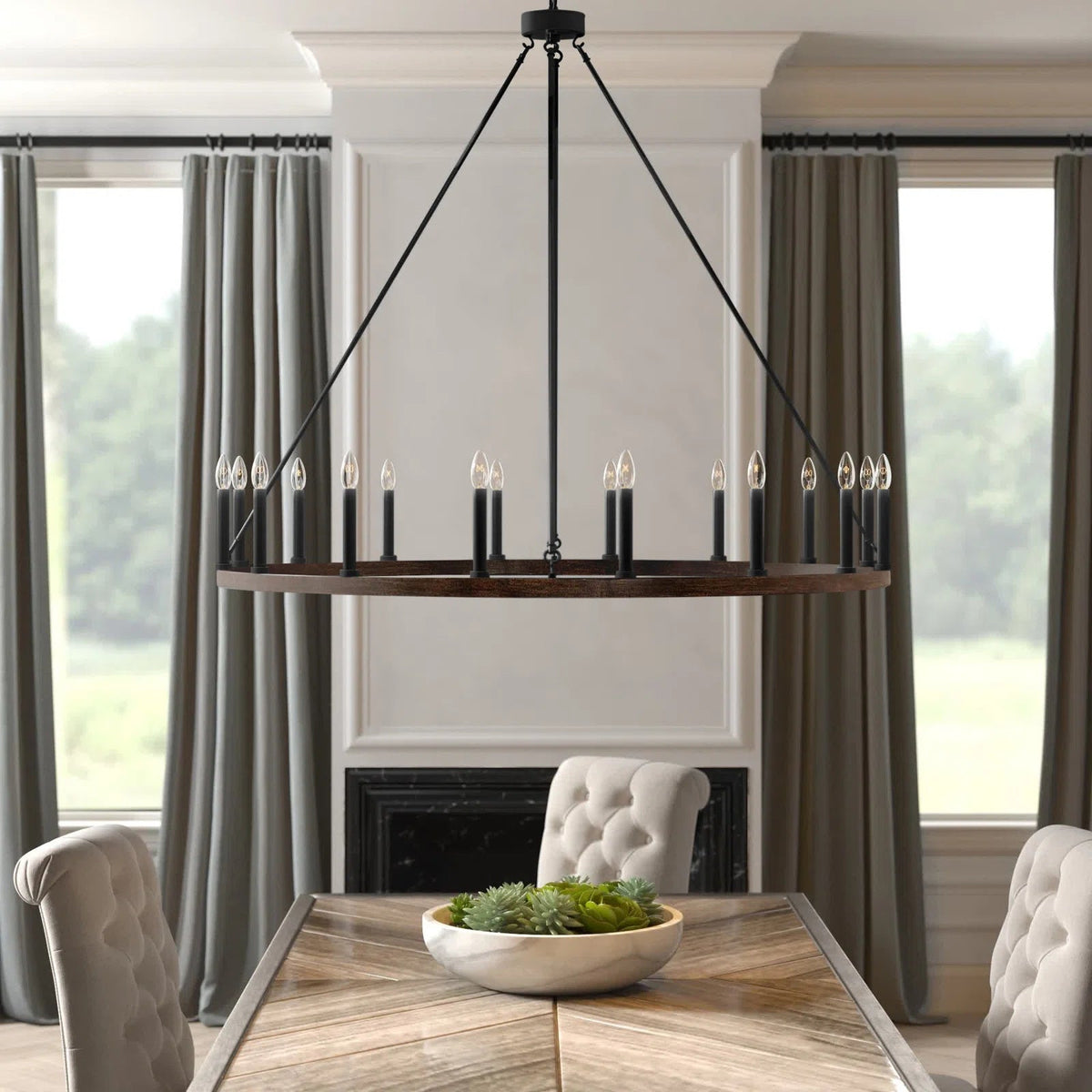 Rovenelis Iron Chandelier-Moonnatur