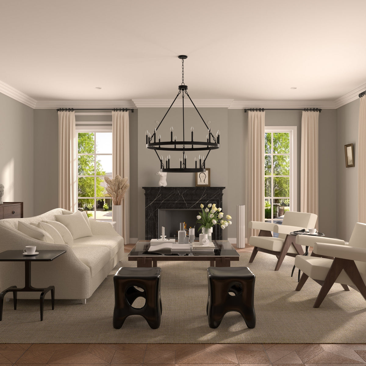 Rovenelis Iron Chandelier-Moonnatur