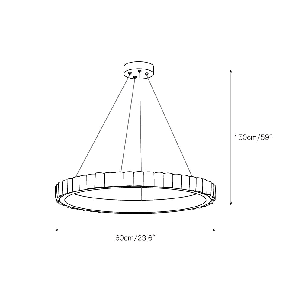 Rildenenelle Alabaster Chandelier-Moonnatur