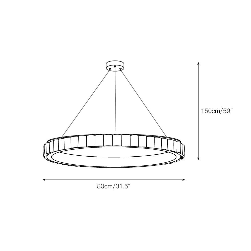 Rildenenelle Alabaster Chandelier-Moonnatur