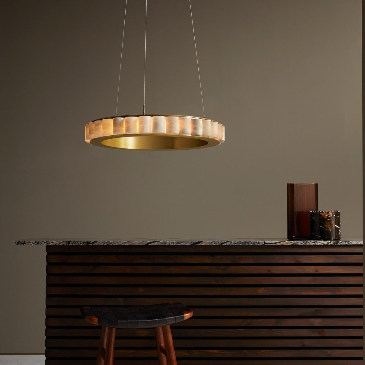 Rildenenelle Alabaster Chandelier-Moonnatur