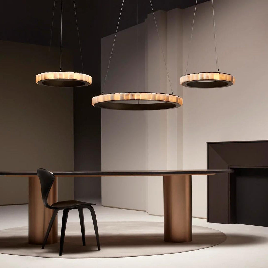 Rildenenelle Alabaster Chandelier-Moonnatur