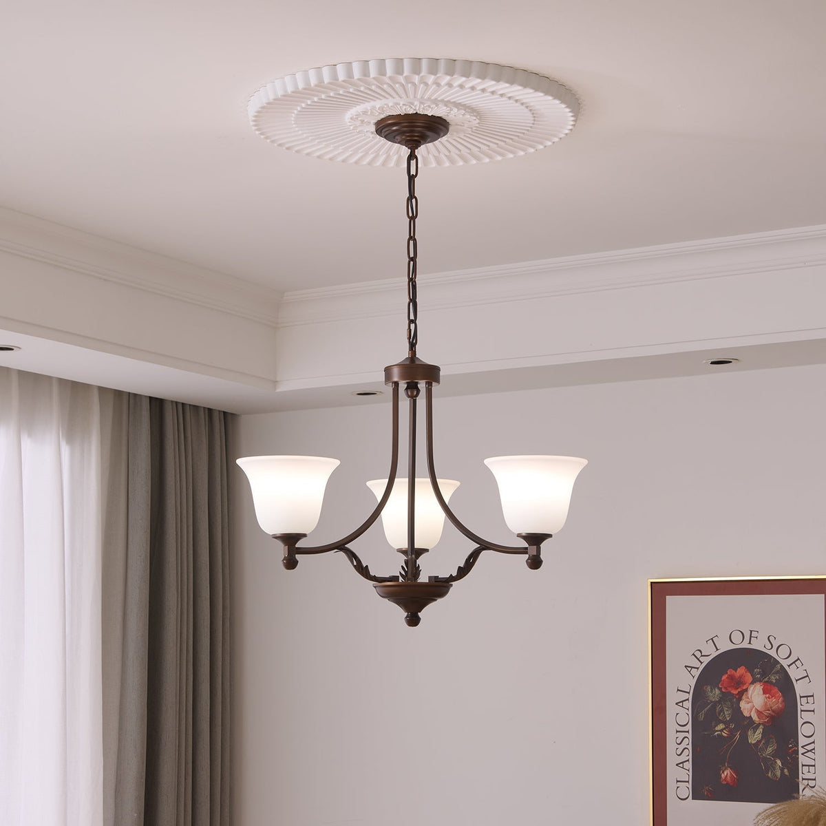 Vardenella Glass Chandelier-Moonnatur