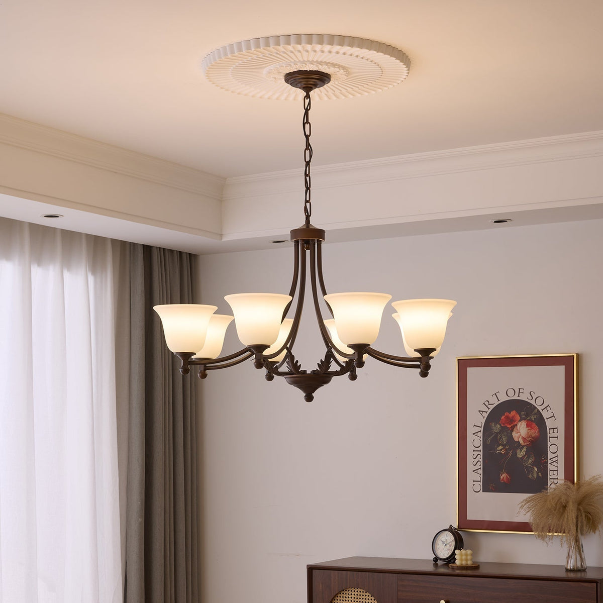 Vardenella Glass Chandelier-Moonnatur