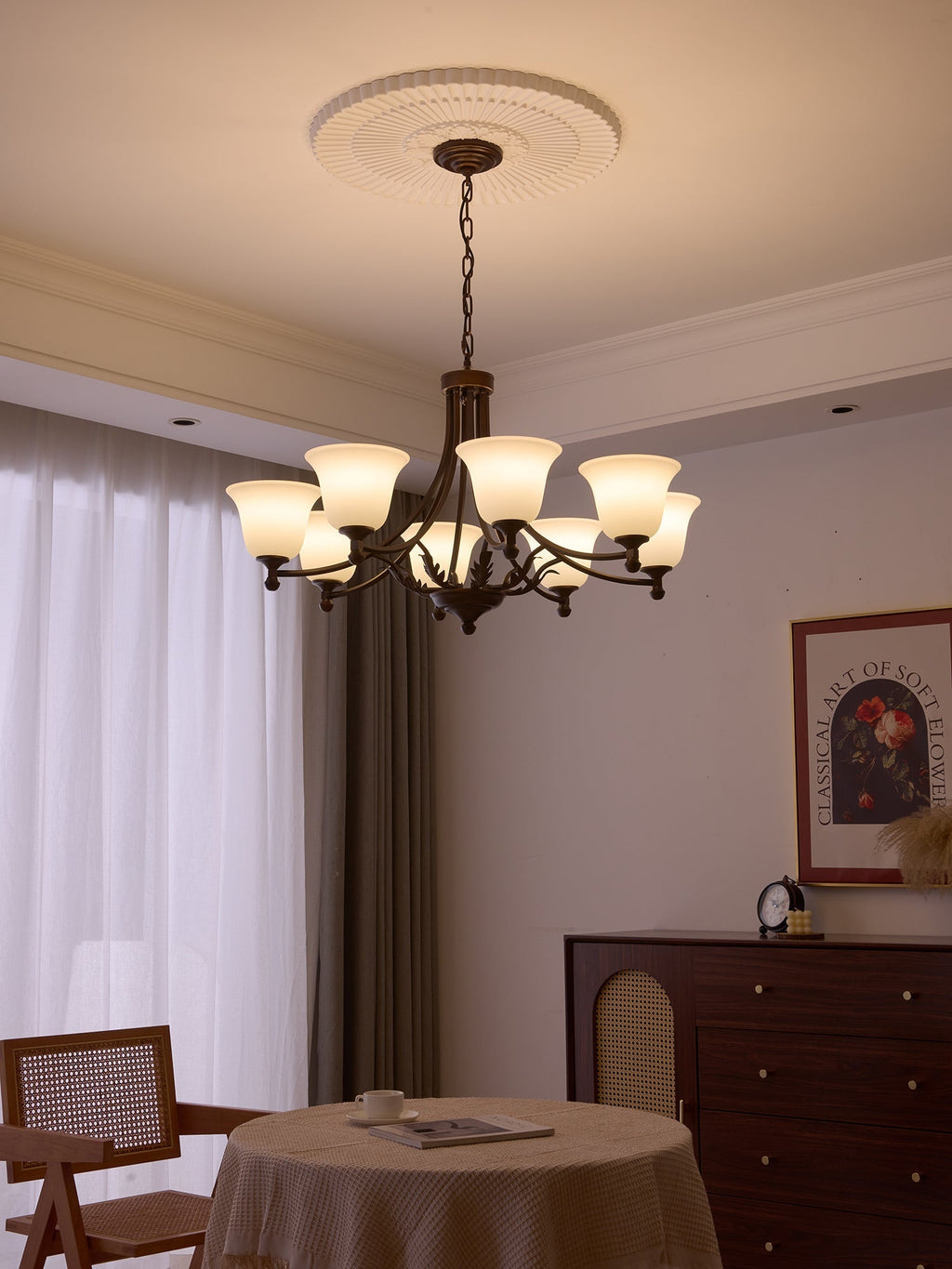 Vardenella Glass Chandelier-Moonnatur