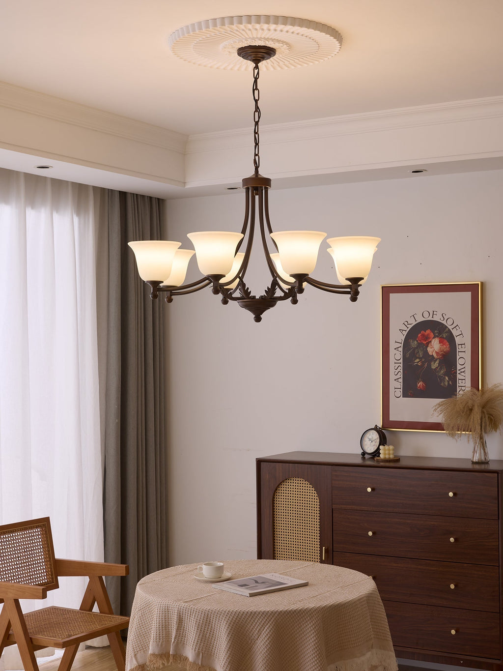 Vardenella Glass Chandelier-Moonnatur