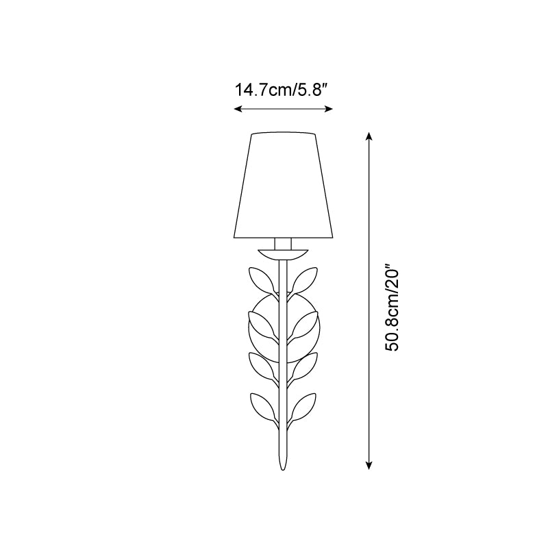 Gildenwell Fabric Wall Light-Moonnatur