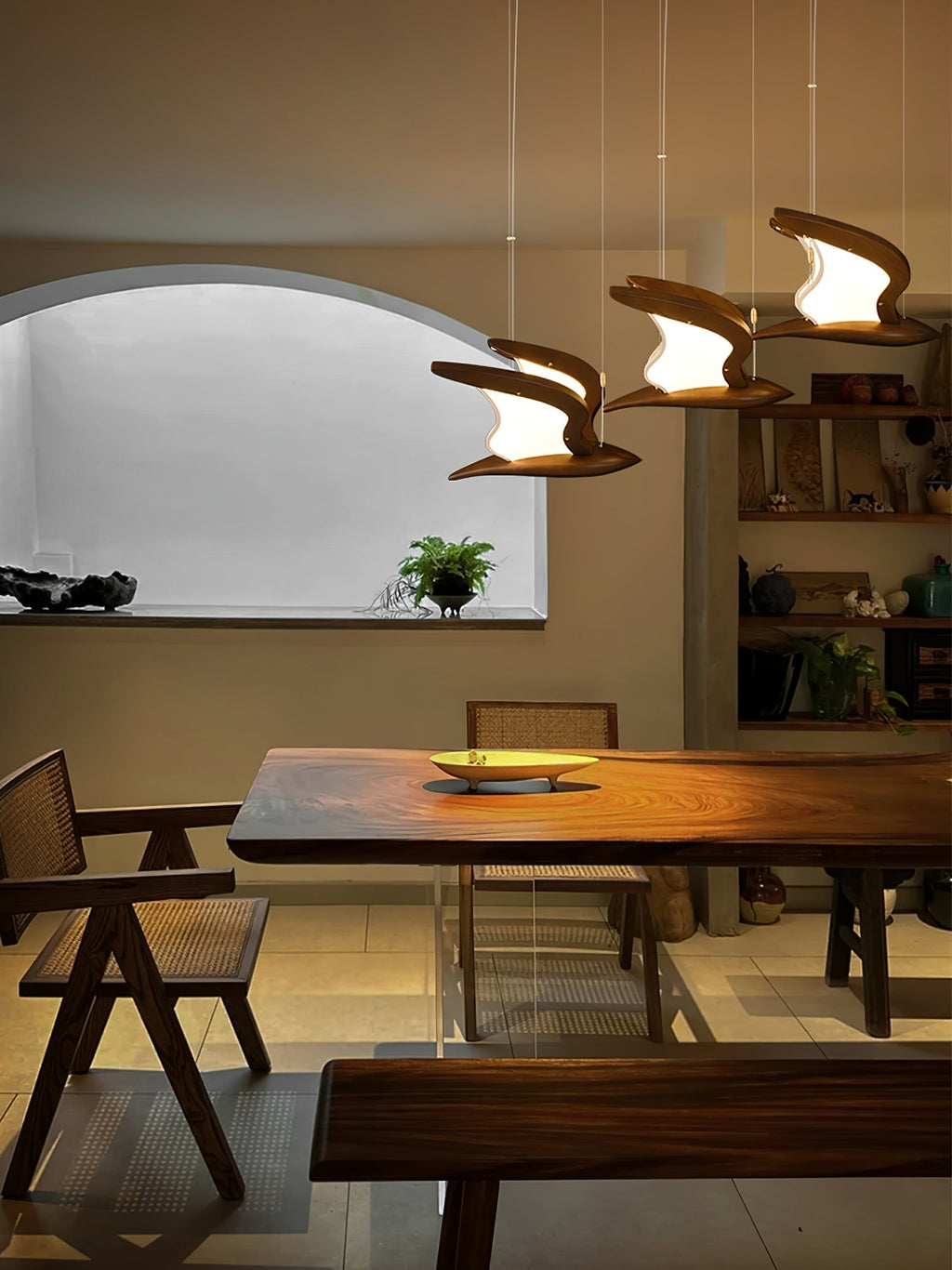 Virelia Wood Pendant Light-Moonnatur