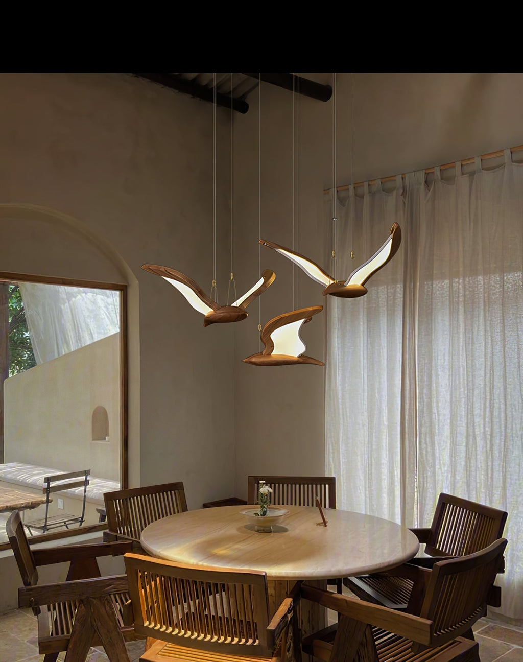 Virelia Wood Pendant Light-Moonnatur
