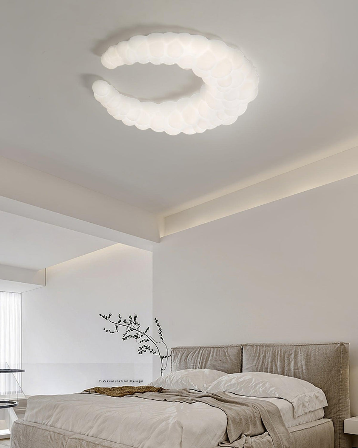 Asterenna Polyethylene Ceiling Light-Moonnatur