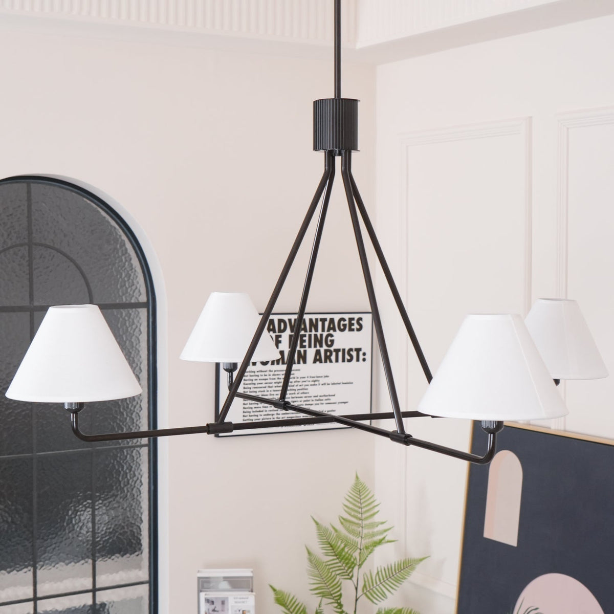 Idenune Fabric Chandelier-Moonnatur
