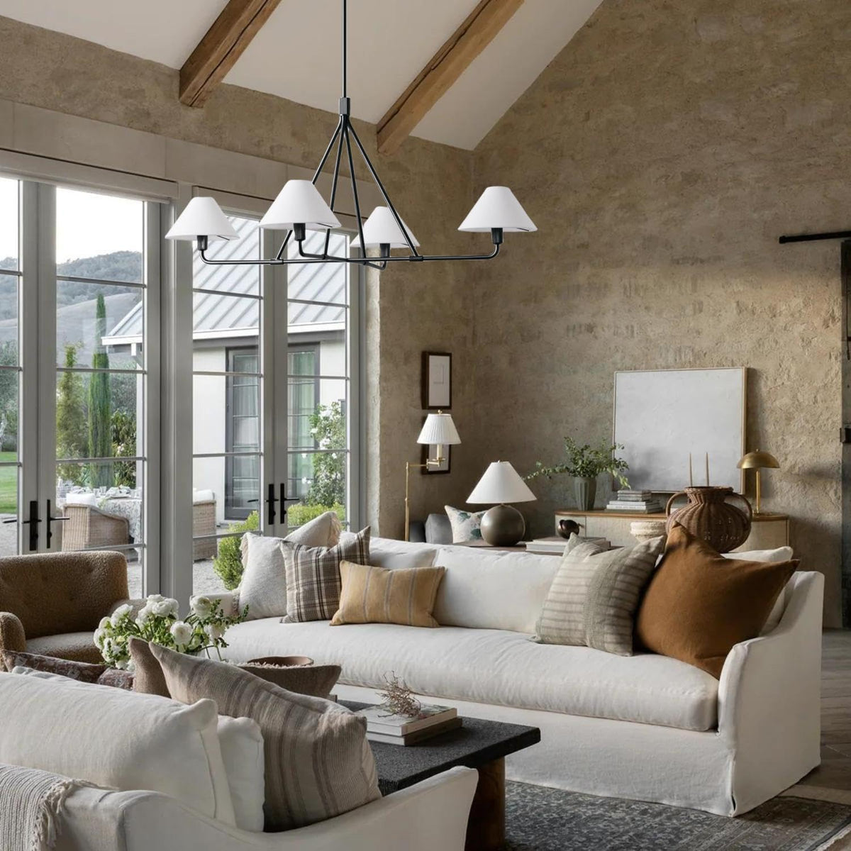 Idenune Fabric Chandelier-Moonnatur