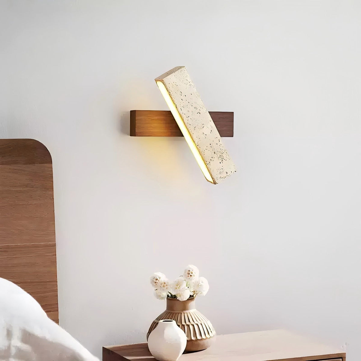Redrenlynne Travertine Wall Light-Moonnatur