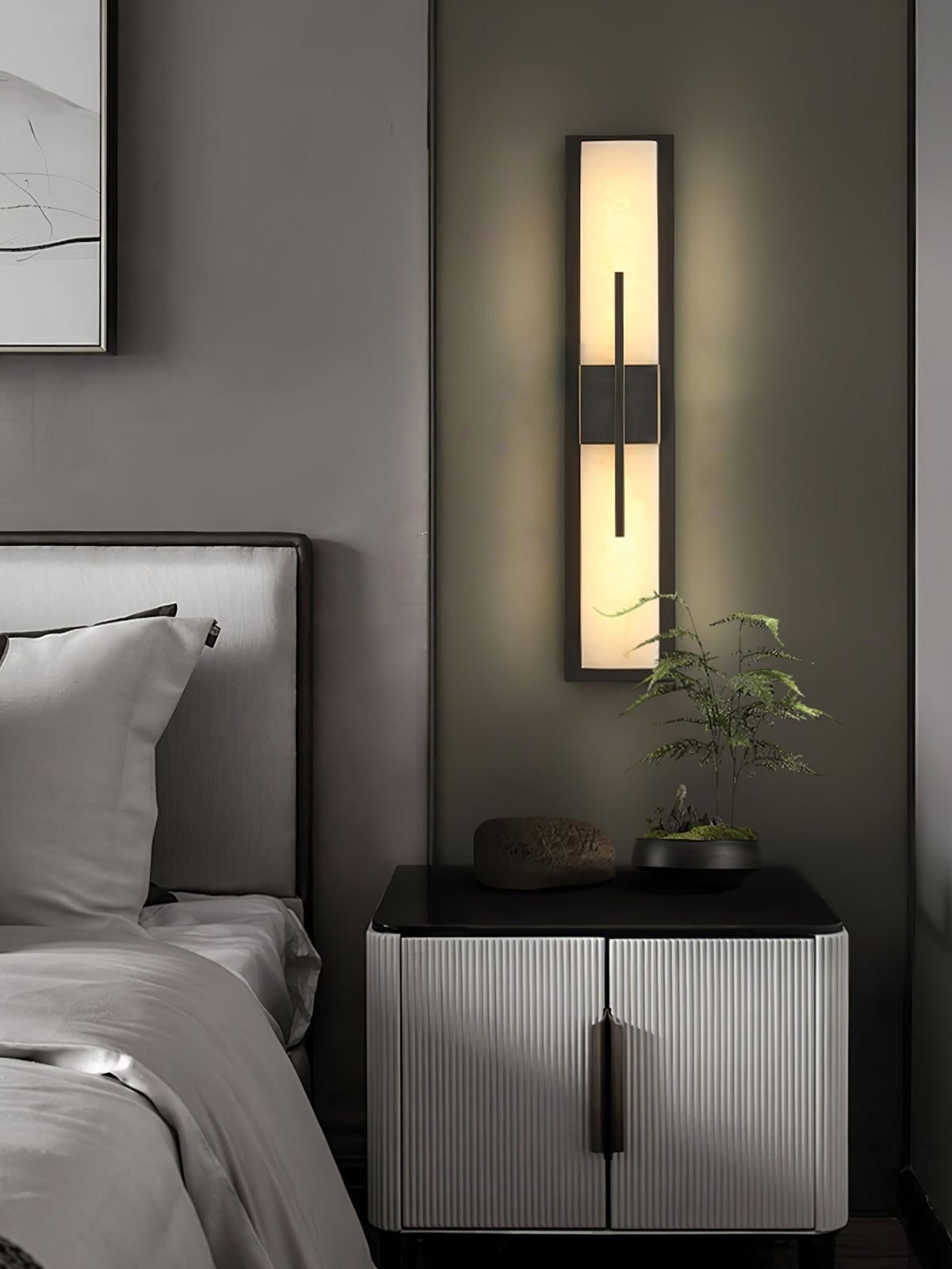Zelvenfern Alabaster Wall Light-Moonnatur