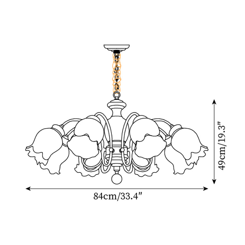 Gildenwick Glass Chandelier-Moonnatur