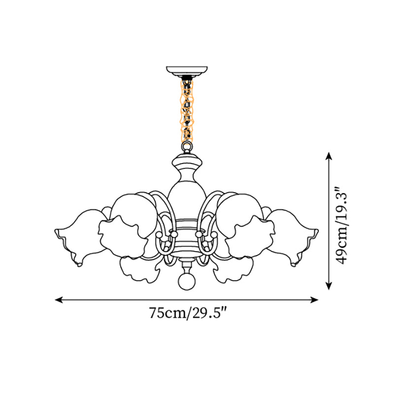 Gildenwick Glass Chandelier-Moonnatur