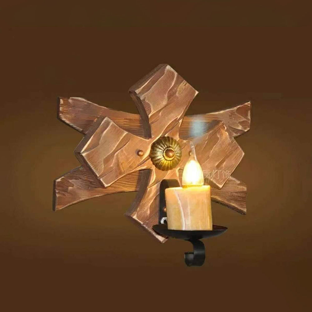 Avrenoria Pine Wood Wall Light-Moonnatur