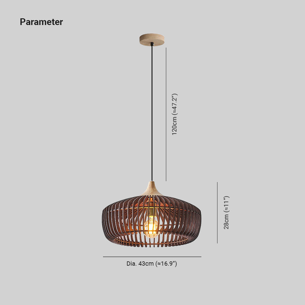 Brevenis Wood Pendant Light-Moonnatur
