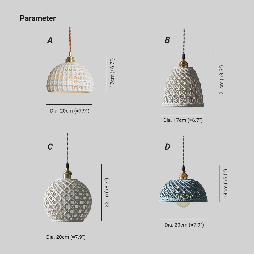 Yarrelelia Ceramic Pendant Light-Moonnatur