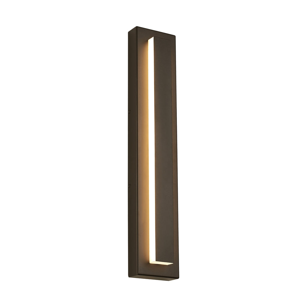 Kasso Modern Square Metal Outdoor Wall Lamp, Dark/Gray Bronze - Neutralighting