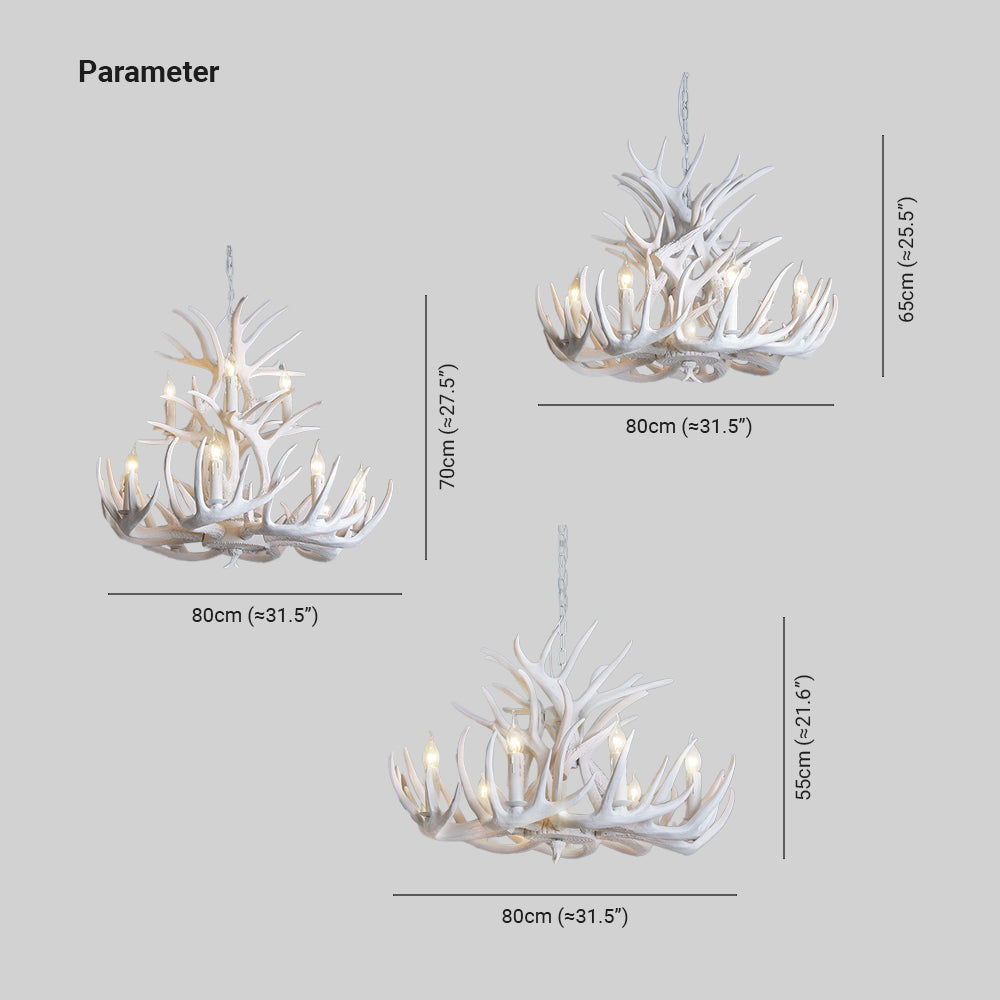 Rildenmere Resin Chandelier-Moonnatur