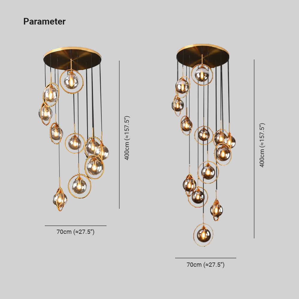 Pardenara Glass Chandelier-Moonnatur