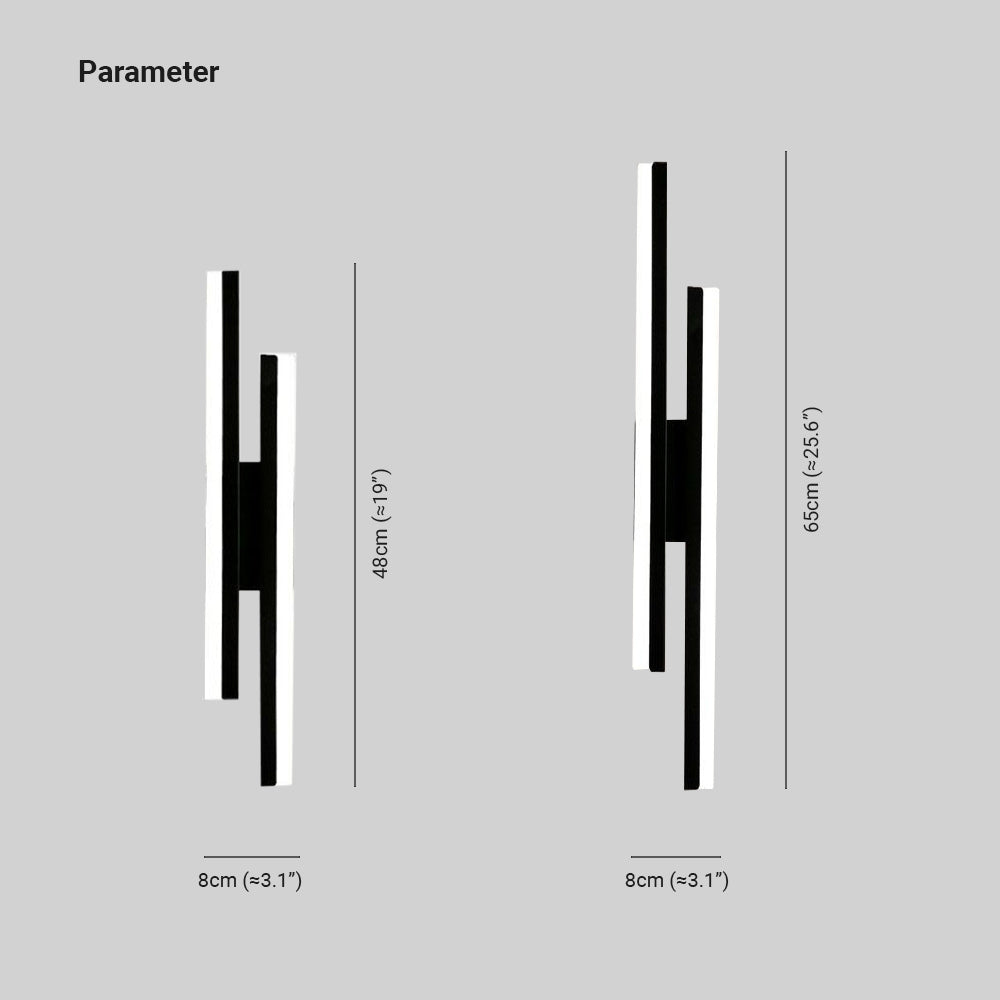 Cyral Minimalist Geometric Wall Lamp, Black/White - Neutralighting