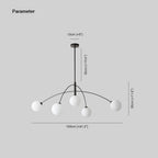 Lorrenonna Glass Chandelier-Moonnatur