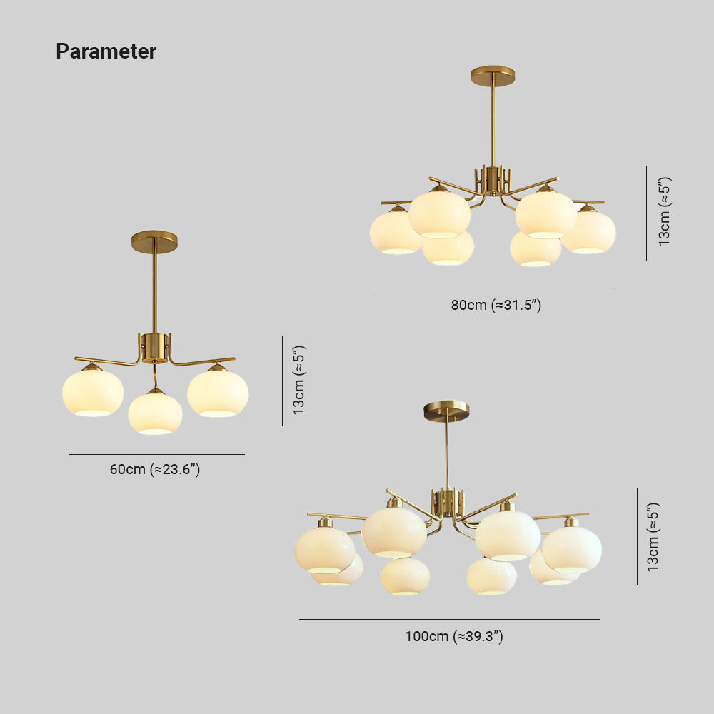Lindelis Glass Chandelier-Moonnatur