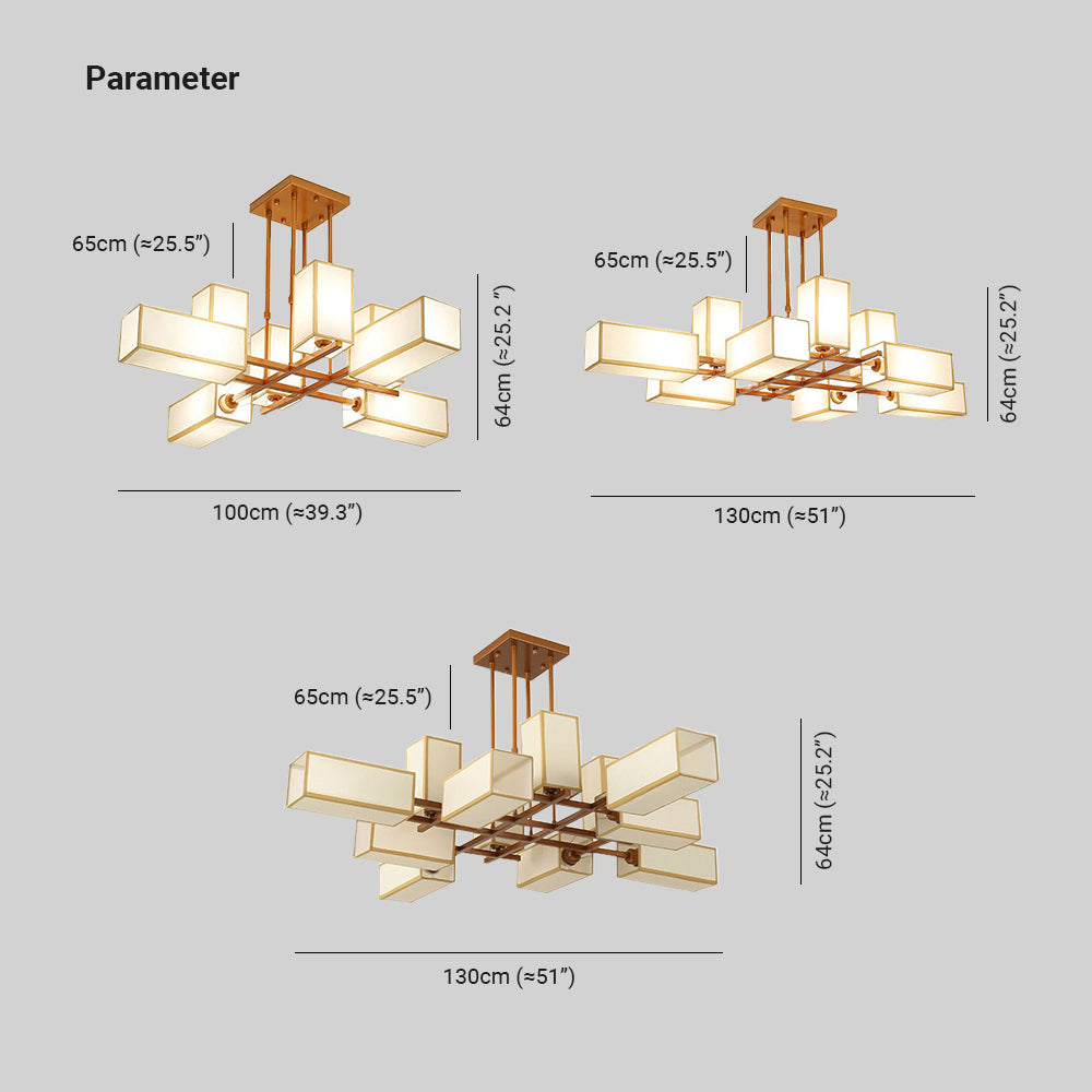 Enverhaven Fabric Chandelier-Moonnatur
