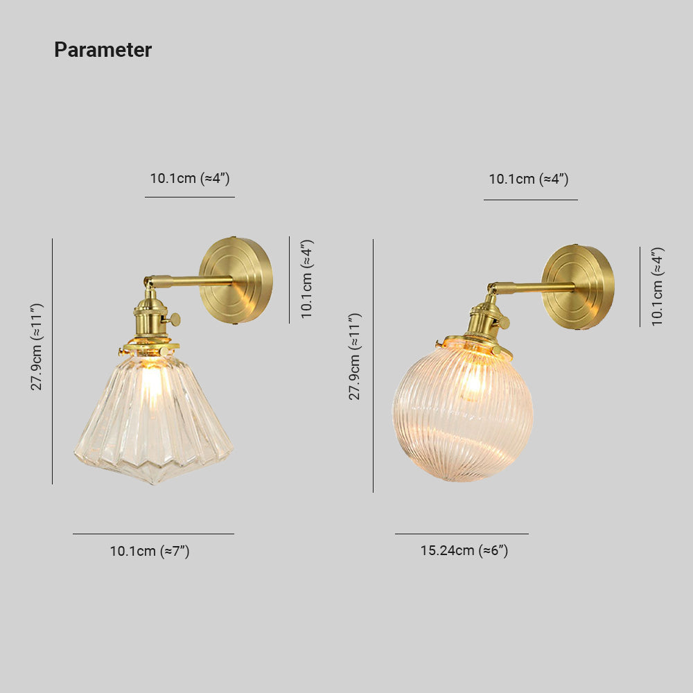 Aberenna Glass Wall Light-Moonnatur