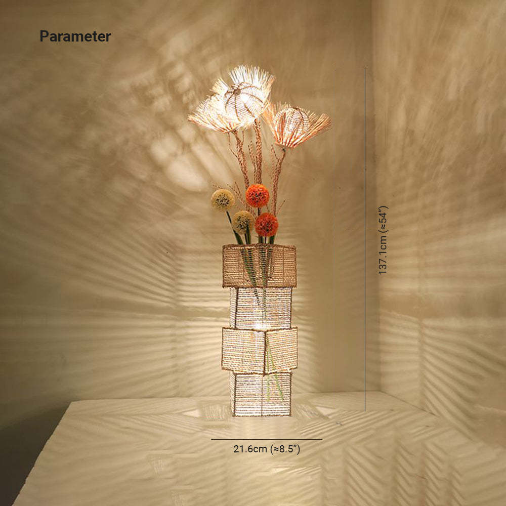 Torrendale Rattan Floor Lamp-Moonnatur