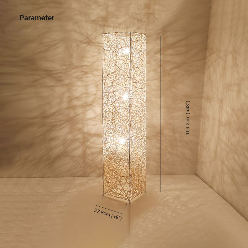 Torrendale Rattan Floor Lamp-Moonnatur