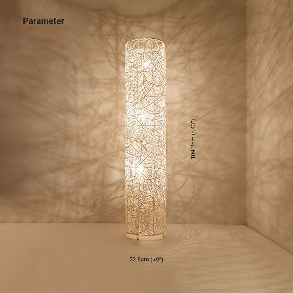 Torrendale Rattan Floor Lamp-Moonnatur